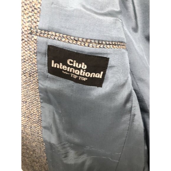 Haymarket Shetland Tip Top British Wool Men's 38 Blazer Tweed Blue Gray - Picture 5 of 7